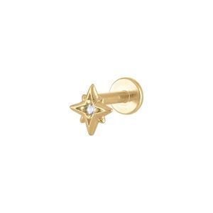 Maison Miru North Star Threaded Flat Back Earring